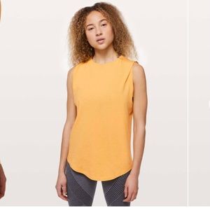 NWOT LULULEMON BRUNSWICK MUSCLE TANK SIZE 4 Heathered honey lemon
